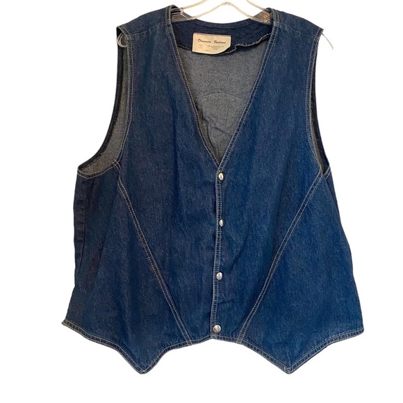 Vintage Vest Men's Motorcycle Biker Denim American Voyager Association USA 2XL - Picture 2 of 7